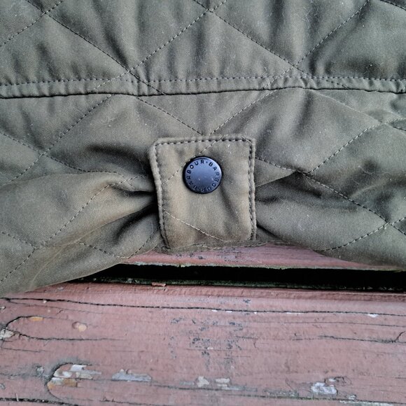 %Barbour Women's Olive Quilted Gilet Vest Size 6 - Picture 8 of 9